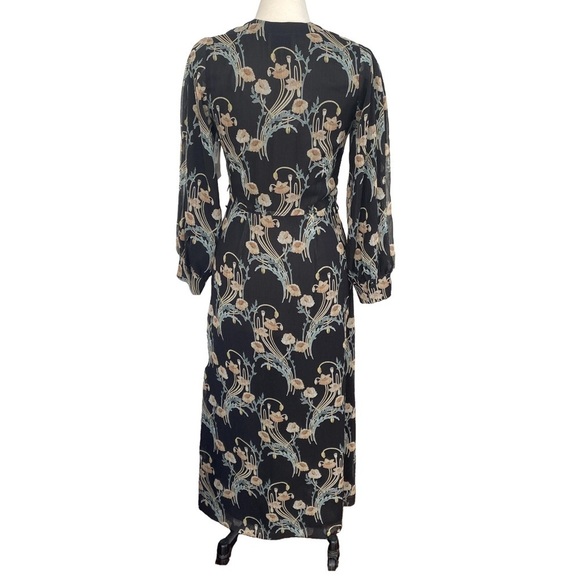 Nanushka Floral Maxi Dress Size Small Button Down Long Sleeve NWT Net-a-Porter - Picture 5 of 10